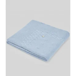 Paz Rodriguez - Baby Knit Newborn Blanket Vento, Sky Blue Hot