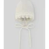 Paz Rodriguez - Baby Knit Newborn Bonnet, Creme/Bege Online