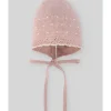Paz Rodriguez - Baby Knit Newborn Bonnet, Rosa Pó/Bege Online