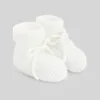 Paz Rodriguez - Baby Knit Newborn Booties Esencial, Deep Blue Sale