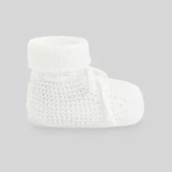Paz Rodriguez - Baby Knit Newborn Booties Esencial, Deep Blue Sale