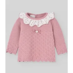 Paz Rodriguez - Baby Knit Newborn Sweater Dama, Maquiagem Rosa Clearance