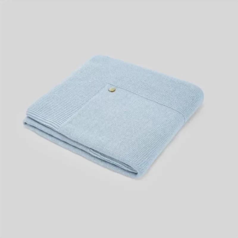 paz_rodriguez__baby_knit__SKUm6bQvxFw_0.webp Paz Rodriguez - Baby Knit Newborn Blanket Esencial, Sky Blue Clearance