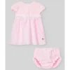 Paz Rodriguez - Baby Set Knit Newborn Dress + Bloomers Linda, Chalk Pink New