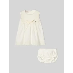 Paz Rodriguez - Baby Set Knit Newborn Dress + Bloomers Paz, Cream/Beige Sale