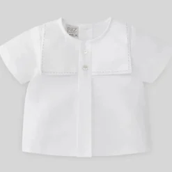 Paz Rodriguez - Baby Woven Blusa Luar, Branco/Cinza Online