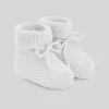 Paz Rodriguez - Bota Baby Neutral Knit Esencial, Branco Discount