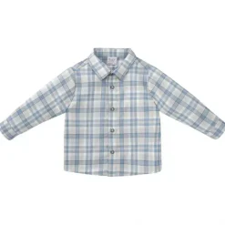 Paz Rodriguez - Camisa bebê menino tecido recém-nascido Espacio, azul holandês Outlet