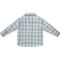 Paz Rodriguez - Camisa bebê menino tecido recém-nascido Espacio, azul holandês Outlet