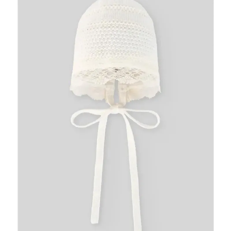 paz_rodriguez__knit_newbo_SKU76wIC0A7_0.webp Paz Rodriguez - Knit Newborn Bonnet Paz, Cream/Beige Clearance