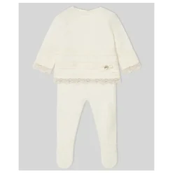 Paz Rodriguez - Take Me Home Set Knit Newborn Sweater + Leggings Paz, Cream/Beige Fashion