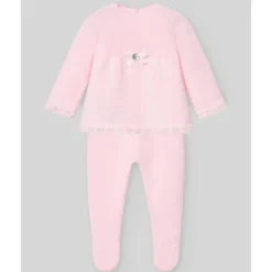 Paz Rodriguez - Take Me Home Set Knit Newborn Sweater + Leggings Linda, Chalk Pink/White Online