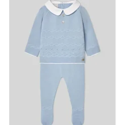 Paz Rodriguez - Take Me Home Set Knit Newborn Sweater + Leggings Vento, Sky Blue Discount