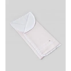 Paz Rodriguez - Woven Newborn Baby Nest Torres, Chalk Pink/White New