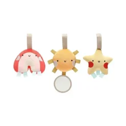 Pearhead Baby Pearhead - brinquedos para carrinho de bebê arco-íris sol e estrelas, brinquedo de assento de carro para viagem de bebê de veludo cotelê de pelúcia, conjunto de 3 Sale