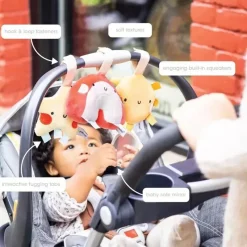 Pearhead Baby Pearhead - brinquedos para carrinho de bebê arco-íris sol e estrelas, brinquedo de assento de carro para viagem de bebê de veludo cotelê de pelúcia, conjunto de 3 Sale