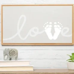 Pearhead Baby Pearhead - Conjunto de pintura e tela com moldura de amor New