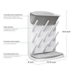 Pearhead Baby Pearhead - Rack de secagem vertical para mamadeiras Ubbi, cinza Sale