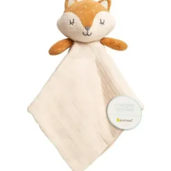Pearhead Baby - Cobertor de segurança, Brinquedo aconchegante, Bicho de pelúcia, Musselina de algodão Fox Lovey Clearance