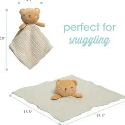 Pearhead Baby - Cobertor de segurança, Brinquedo de pelúcia aconchegante, Urso adorável Clearance