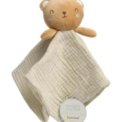 Pearhead Baby - Cobertor de segurança, Brinquedo de pelúcia aconchegante, Urso adorável Clearance