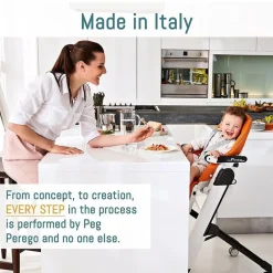 PegPerego Peg Perego - Siesta High Chair, Ice-Light Grey Outlet