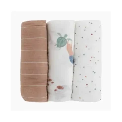 Little Unicorn Pequeno Unicórnio - Swaddle de musselina de algodão 3Pk, sereias Discount