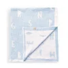 Piccolo Bambino - Feather Chenille Blanket Stroller Blanket On Wooden Hanger Blue Discount
