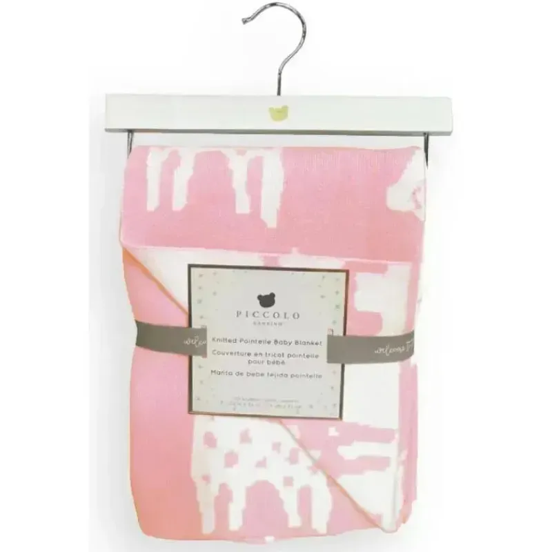 piccolo_bambino__jacquard_SKUIsnm7DWf_1.webp Piccolo Bambino - Jacquard Reversible Blanket On Wooden Hanger Pink Hot