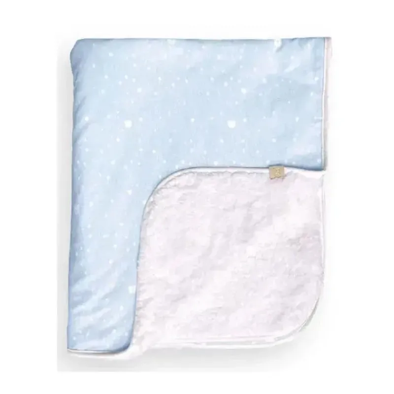 piccolo_bambino__jersey_s_SKUtkqJSnkh_0.webp Piccolo Bambino - Jersey Stroller Blanket With Sherpa Reverse Blue New