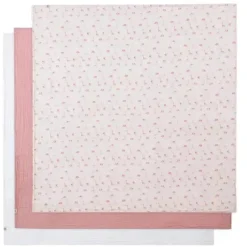 Piccolo Bambino - 3Pk Muslin Swaddles In Gift Box Pink New