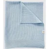 Piccolo Bambino - Sweater Knit Blanket On Wooden Hanger Blue Sale
