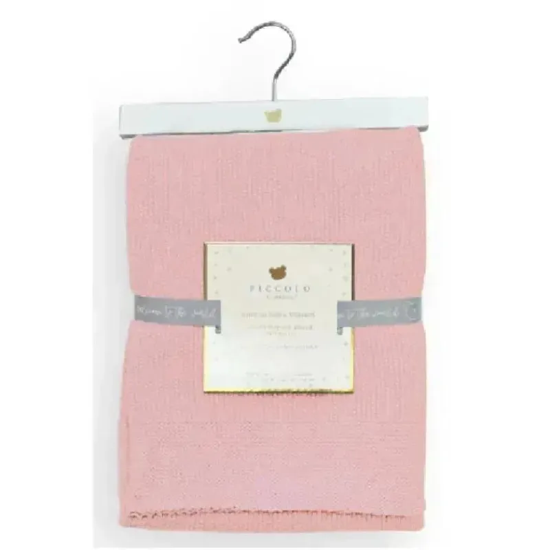 piccolo_bambino__sweater__SKUs98VBbXC_1.webp Piccolo Bambino - Sweater Knit Blanket On Wooden Hanger Pink Best