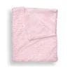 Piccolo Bambino - Textured Faux Fur Stroller Blanket On Wooden Hanger Pink Outlet