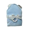 Piccolo Bambino - Toalha de luxo com capuz de veludo com orelhas de cetim, azul Discount
