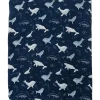 Loulou LOLLIPOP Pirulito Loulou - Swaddle de musselina, baleias azuis Hot
