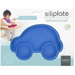 Kushies Baby Placa de silicone sem bagunça Siliplate, Azure Clearance