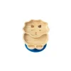 Eco Rascals Placa de sucção de bambu com duas seções Dino, azul Online