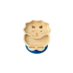 Eco Rascals Placa de sucção de bambu com duas seções Dino, azul Online