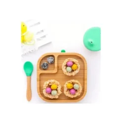 Eco Rascals Placa de sucção de bambu com duas seções Classic, rosa Discount
