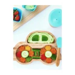 Eco Rascals Placa de sucção de bambu com carro de duas seções, laranja Clearance