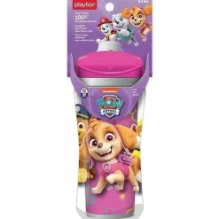 Playtex - Copos de bico para patrulha canina Baby Sipsters Stage 4, à prova de derramamento, à prova de vazamento, à prova de quebra, rosa, 12 onças, 1 contagem New