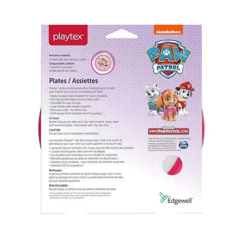playtex__pratos_de_patrul_SKU51BT9qdS_2.webp Playtex - Pratos de patrulha canina para hora das refeições do bebê para meninas, pacote com 2 Fashion