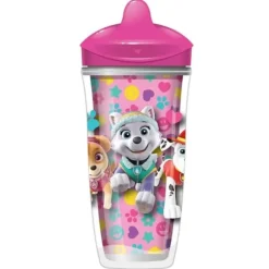 Playtex - Sipsters Stage 3 Paw Patrol Copo à prova de derramamento, à prova de vazamento e à prova de quebra para meninas, 9 onças, pacote com 1 Hot