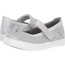 Ralph Lauren Polo - Sapatos Leyah Mary Jane, Brilho Prateado Clearance