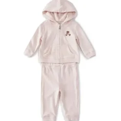 Ralph Lauren Polo Baby - Conjunto de moletom e calça polo Bear, rosa delicado New