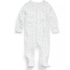 Ralph Lauren Polo Baby - Macacão de malha de malha de algodão orgânico de manga comprida, azul Best