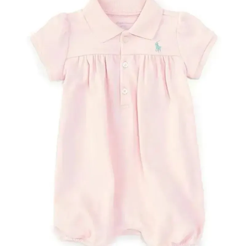 polo_ralph_lauren_baby__m_SKUMoDodz79_0.webp Ralph Lauren Polo Baby - Macacão Interlock de manga curta para menina, rosa Best