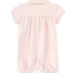 Ralph Lauren Polo Baby - Macacão Interlock de manga curta para menina, rosa Best
