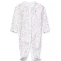 Ralph Lauren Polo Baby - Macacão de Algodão Floral, Floral Branco Sale